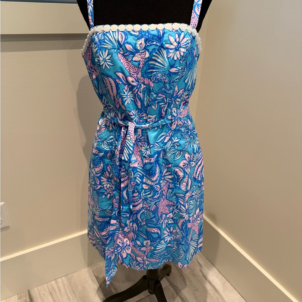 Blue and Pink Floral Dress